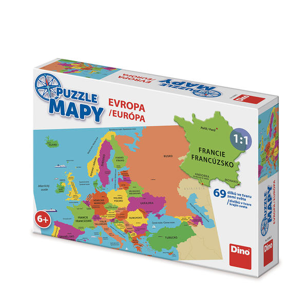 Puzzle mapy Evropa