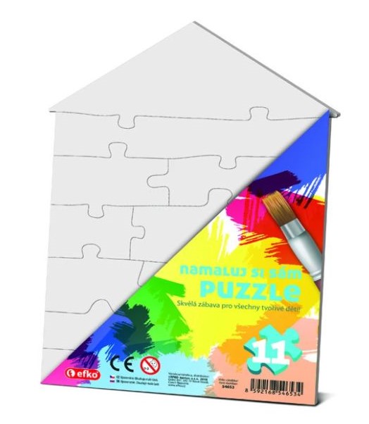Namaluj si sám puzzle - domeček