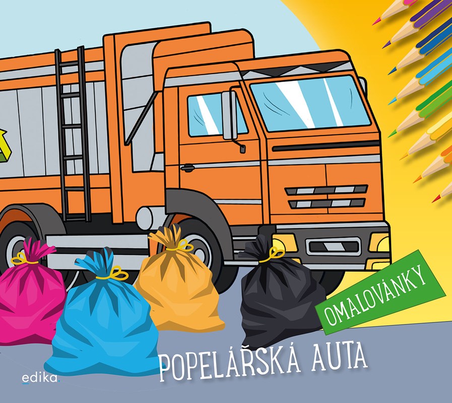 Popelářská auta - omalovánky