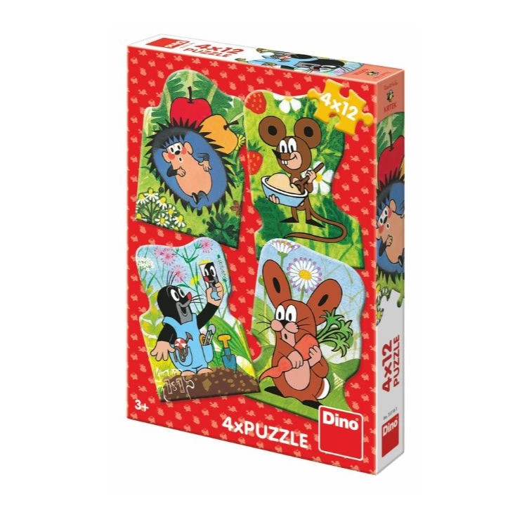 Puzzle Krteček s přáteli - 4x12 dílků