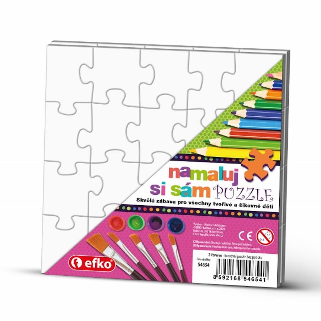Namaluj si sám puzzle - čtverec