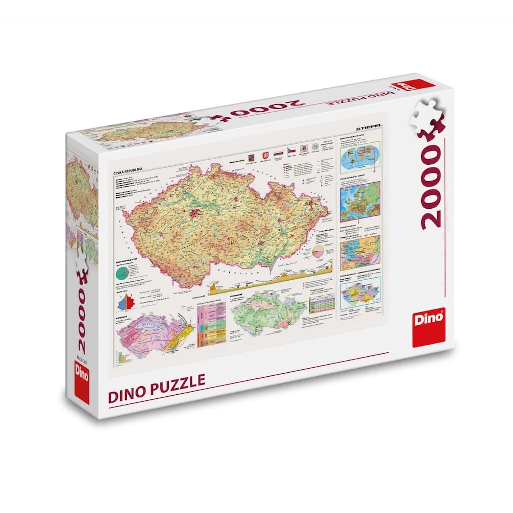 Puzzle Mapa České republiky 2000 dílků